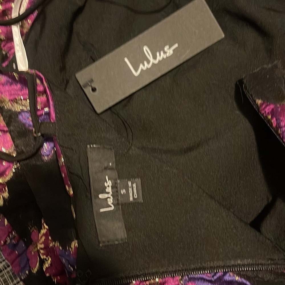Lulus Vivid Charm Black Floral Jacquard Sleeveless Mini Dress - Picture 7 of 7